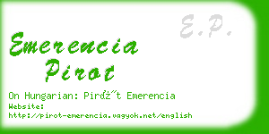 emerencia pirot business card